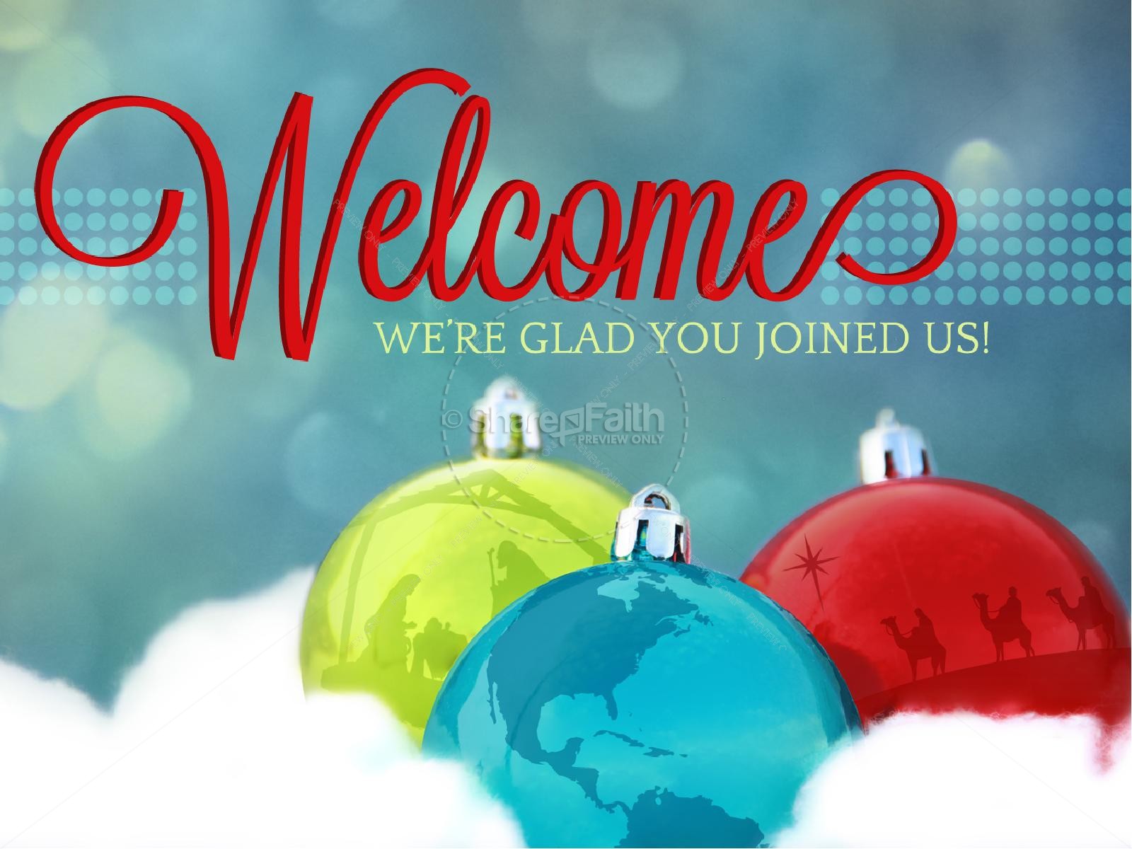 Joy to the World PowerPoint Template Christmas Thumbnail 2