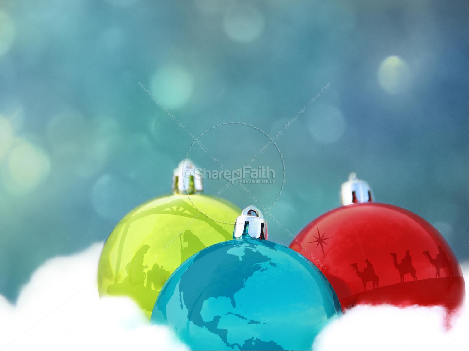 Joy to the World PowerPoint Template Christmas Thumbnail 5