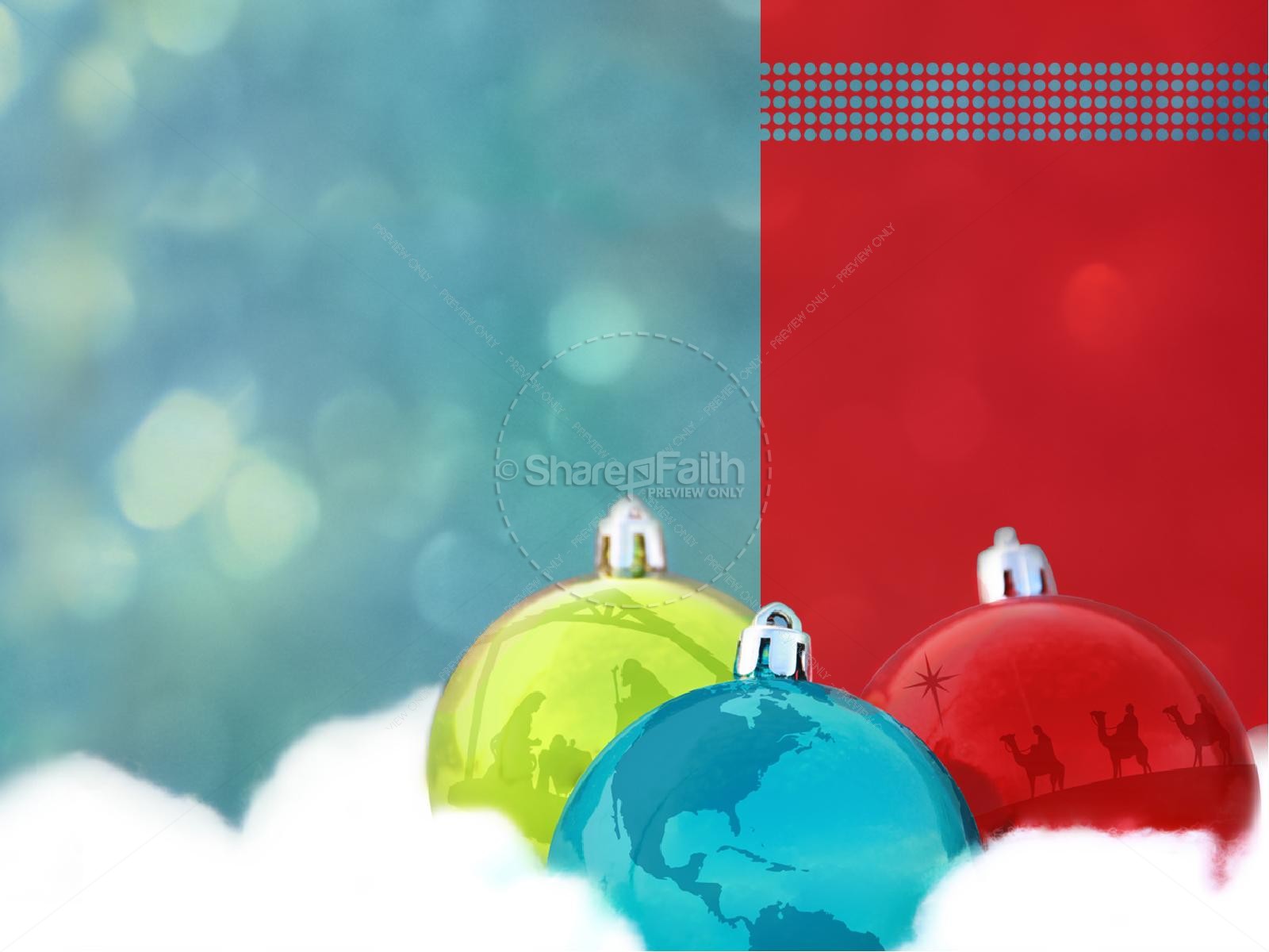 Joy to the World PowerPoint Template Christmas Thumbnail 7