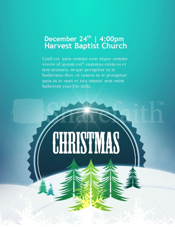 Christmas Flyer Template for Church Thumbnail Showcase