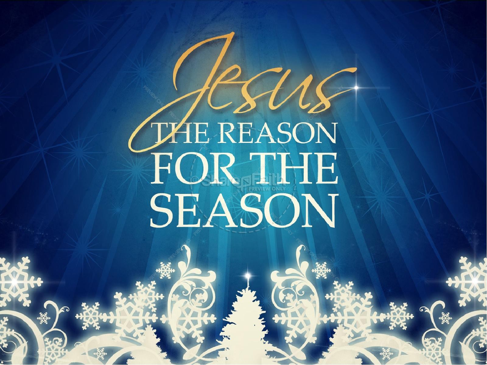 Jesus Reason For The Season Christmas PowerPoint Thumbnail 1