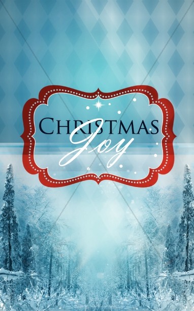 Christmas Joy Church Bulletin Template Thumbnail Showcase