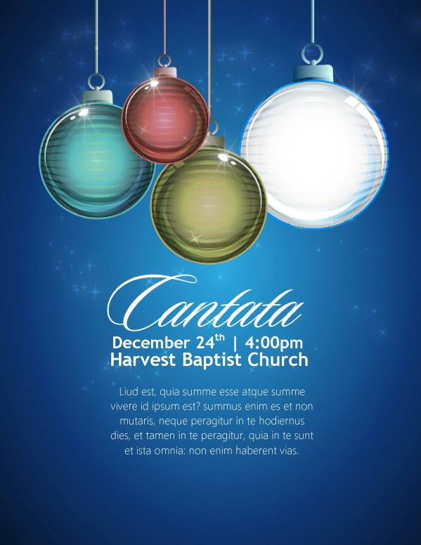 Christmas Cantata Church Flyer Template