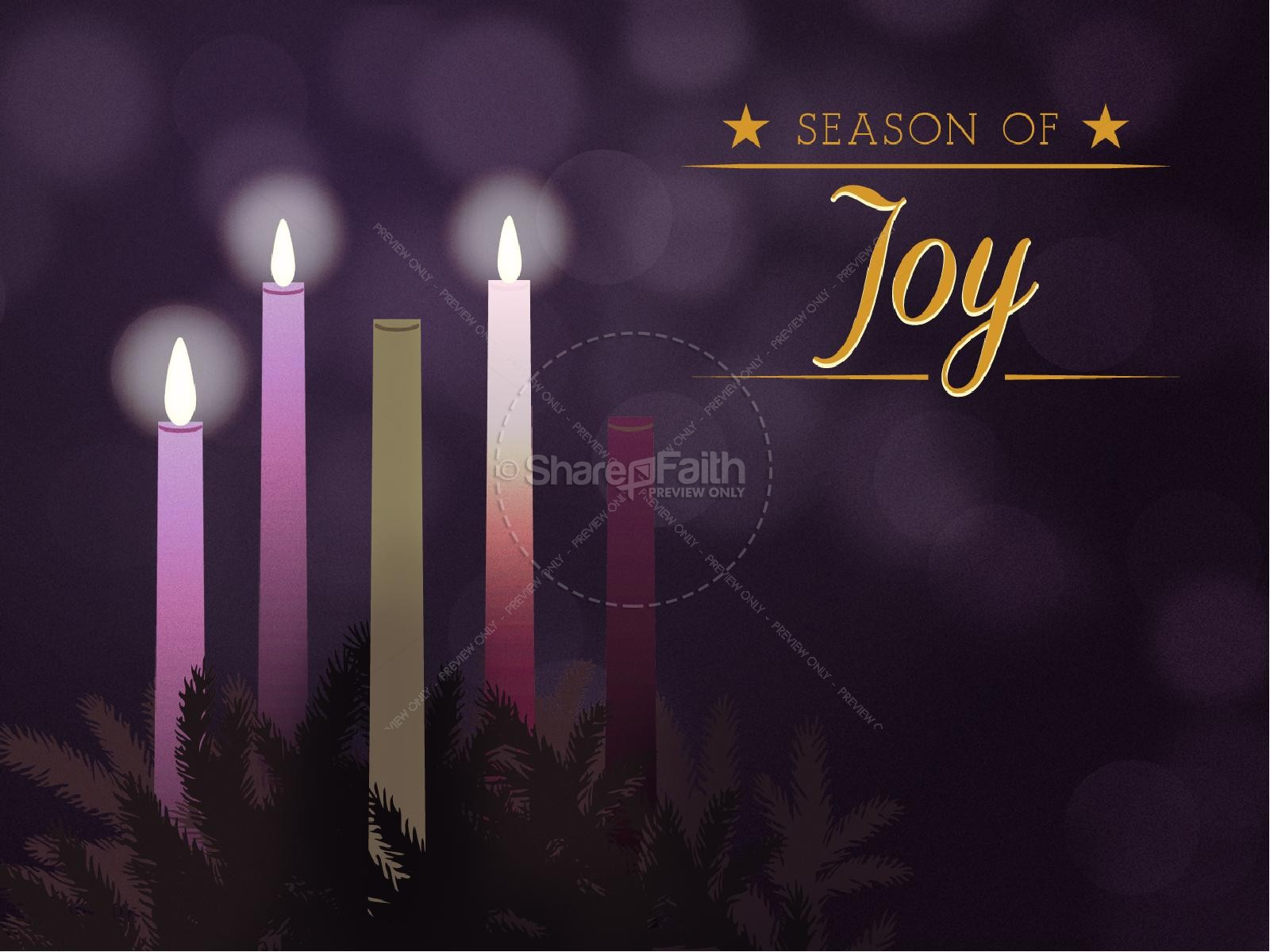 Celebrating Advent Church PowerPoint Template