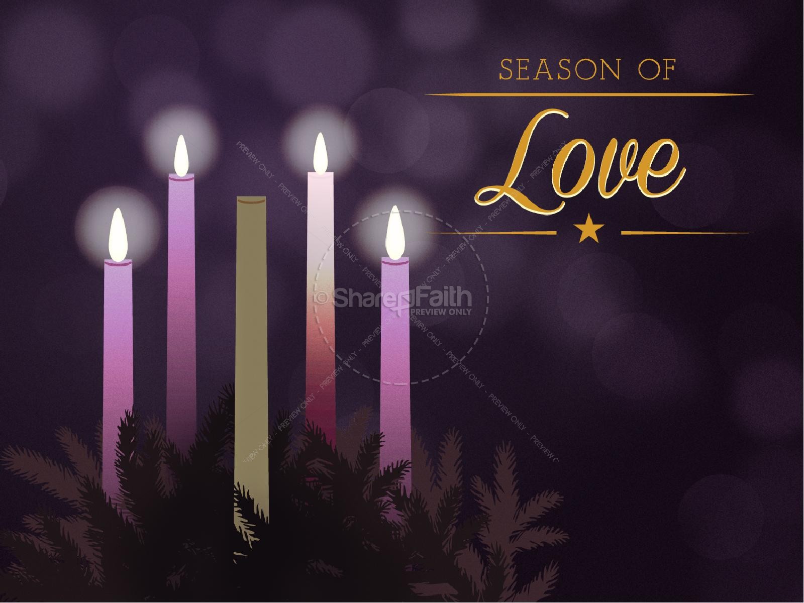 Celebrating Advent Church PowerPoint Template