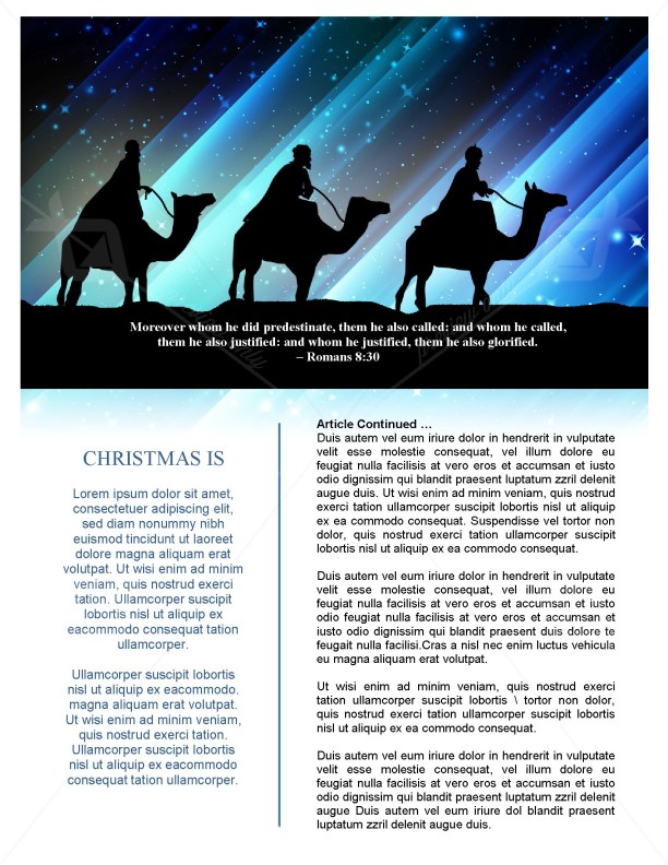 Christmas Messiah Newsletter Template | page 2