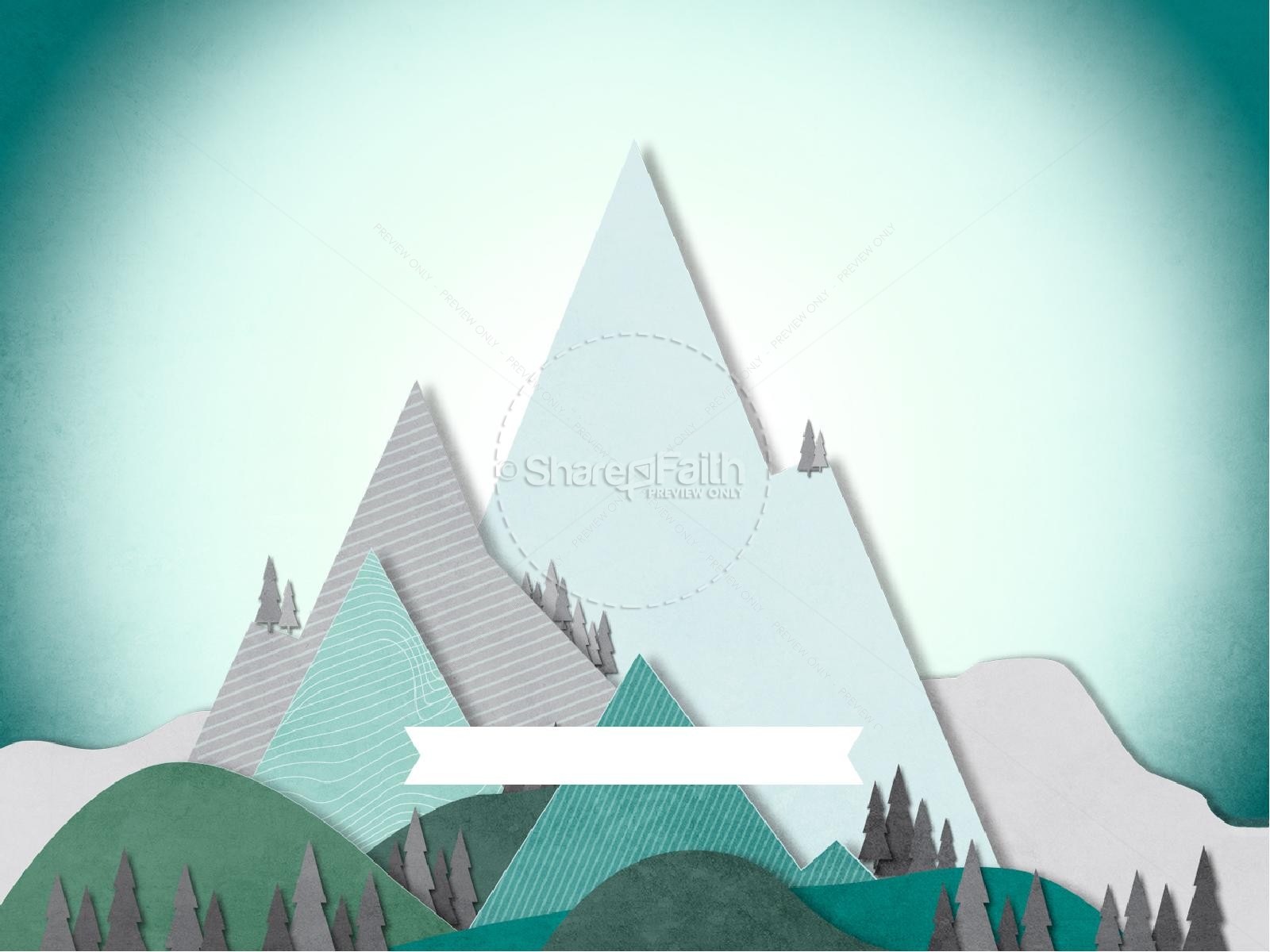 Happy New Year Mountains PowerPoint Template Thumbnail 2