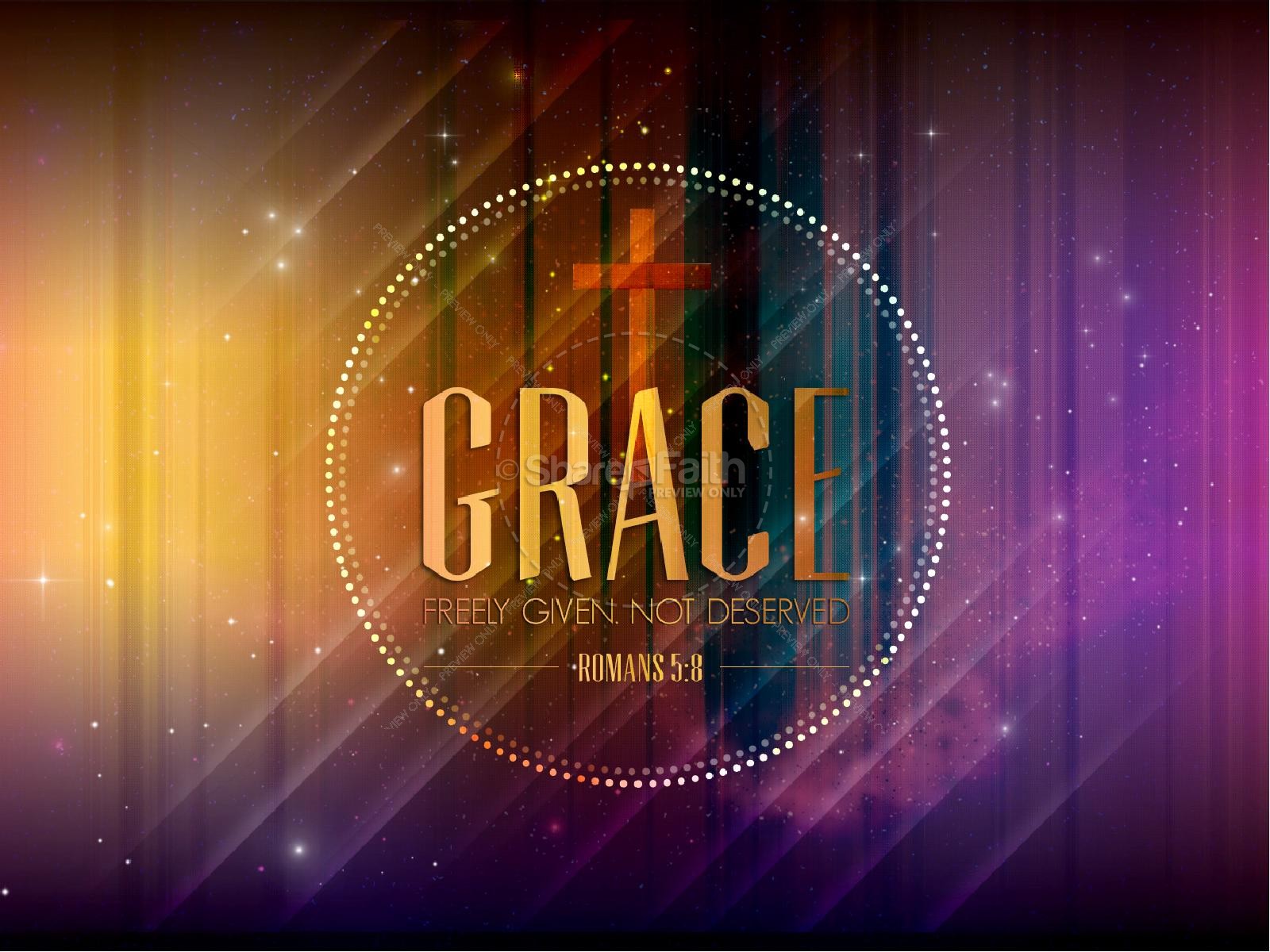 Grace Freely Given Sermon PowerPoint Template Thumbnail 1