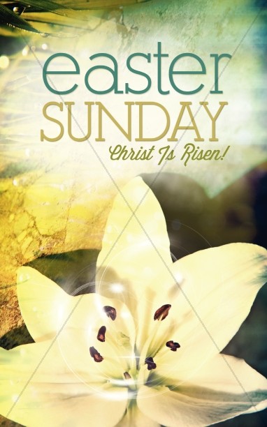 Easter Sunday Church Bulletin Design  Thumbnail Showcase