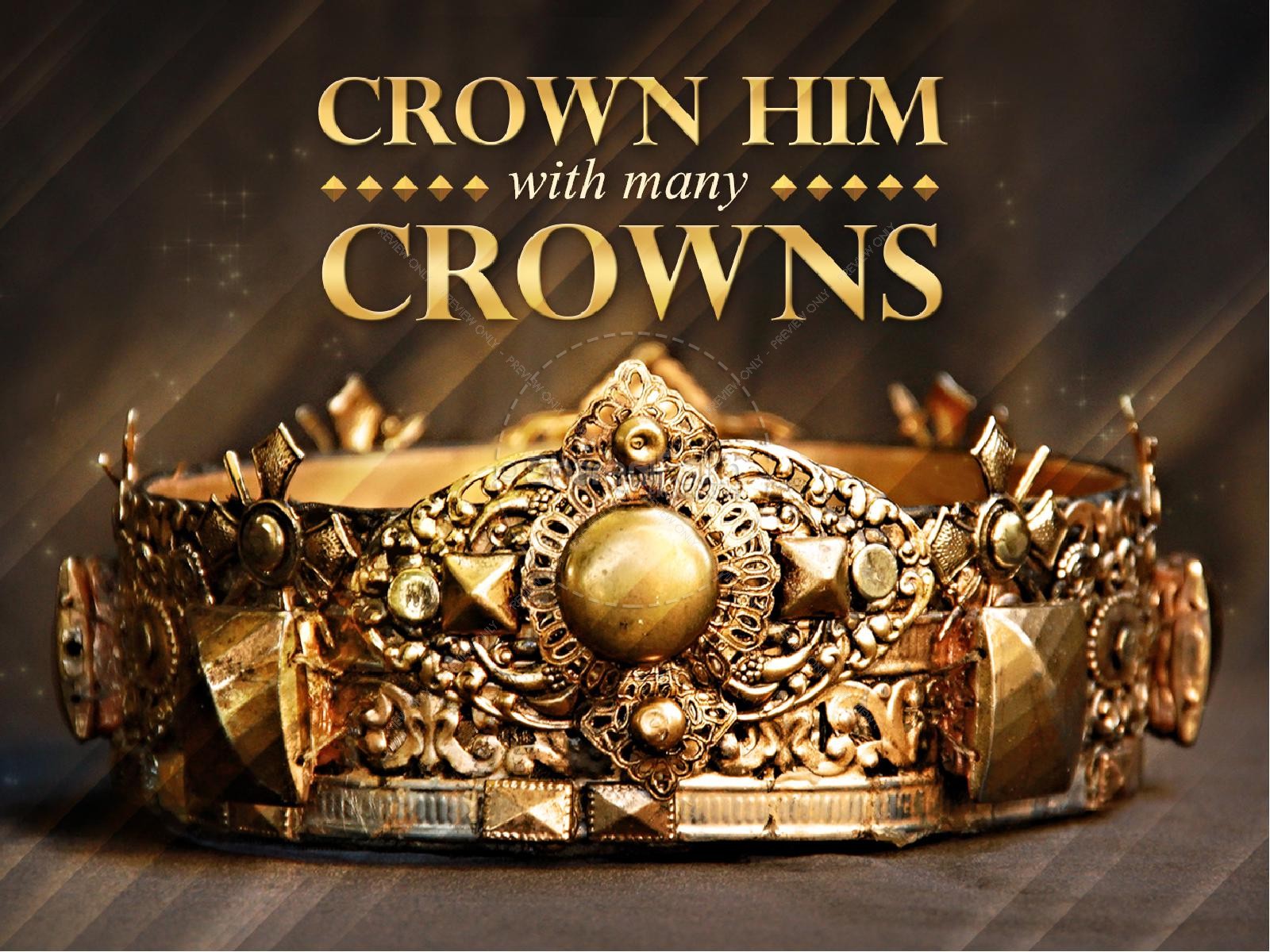 Crown Him Easter Sermon PowerPoint Thumbnail 1
