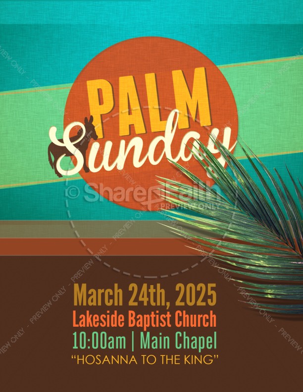 Flyer for Palm Sunday Thumbnail Showcase