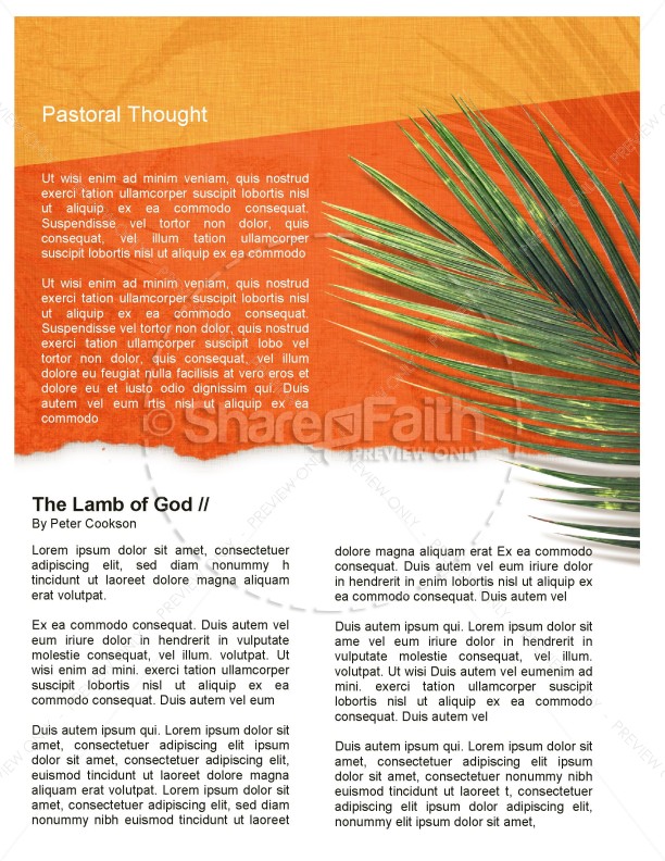 Palm Sunday Newsletter Template for Church | page 3