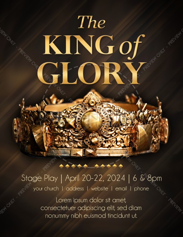 King of Glory Easter Flyer Thumbnail Showcase