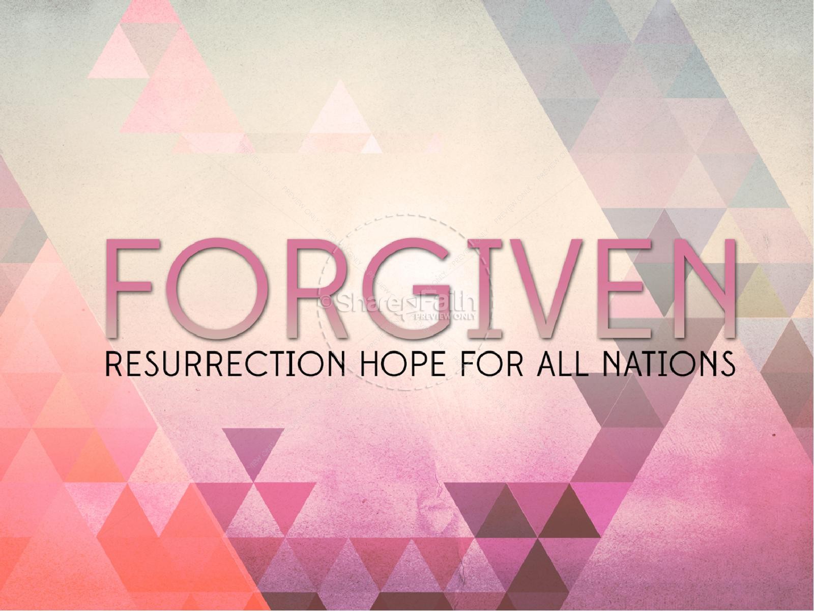 Forgiven Resurrection Hope PowerPoint | slide 1