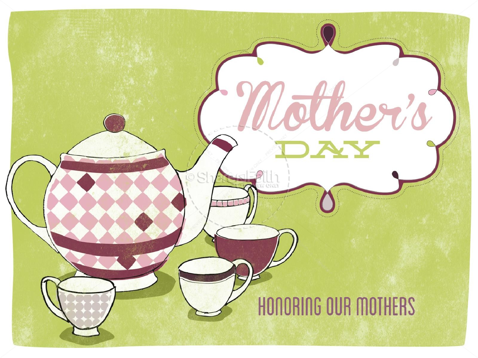Mother's Day Tea Party PowerPoint Thumbnail 1