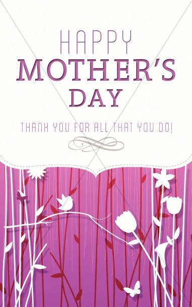 Happy Mother's Day Church Bulletin Thumbnail Showcase