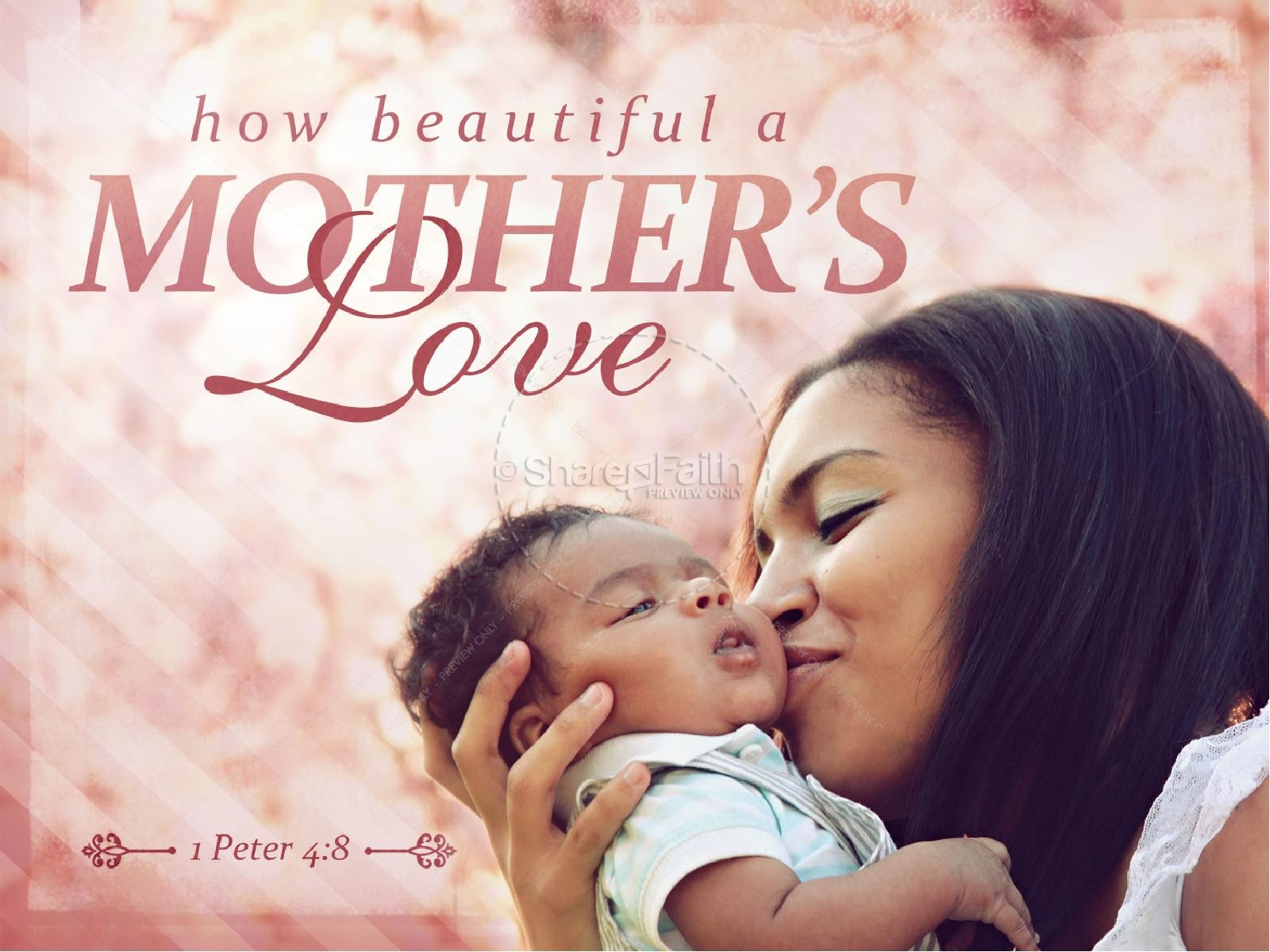 Mother's Love PowerPoint Slides Thumbnail 1