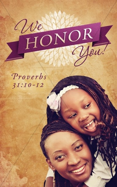 Honor Mothers Church Bulletin
