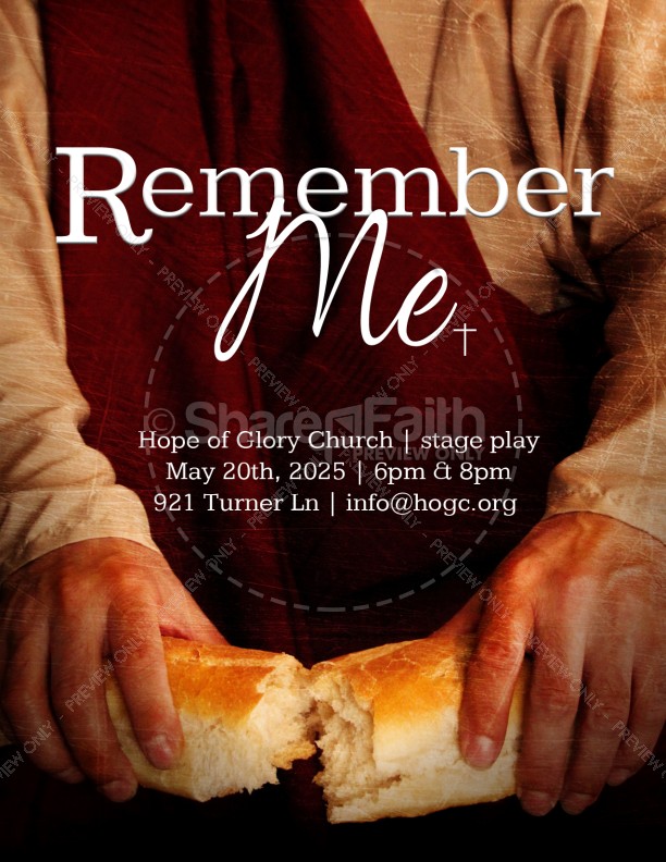Communion Flyer Template for Church Thumbnail Showcase