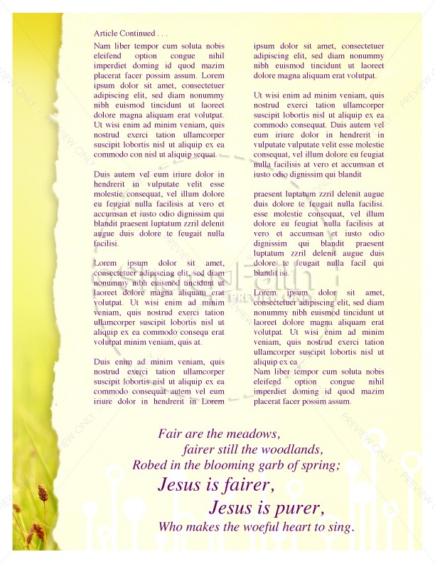 Summer Newsletter Template for Church | page 2
