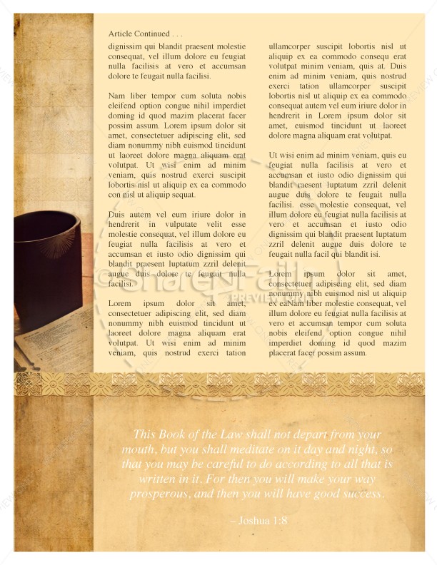 Bible Church Newsletter Template | page 2
