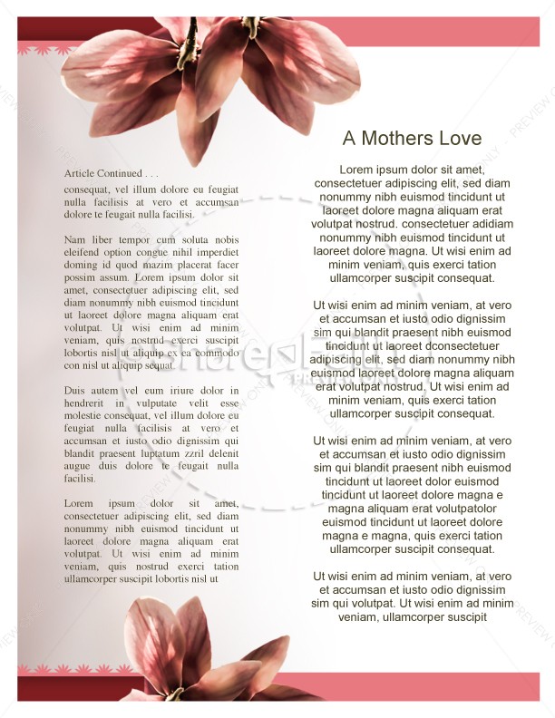 Flower Newsletter Template for Church | page 2