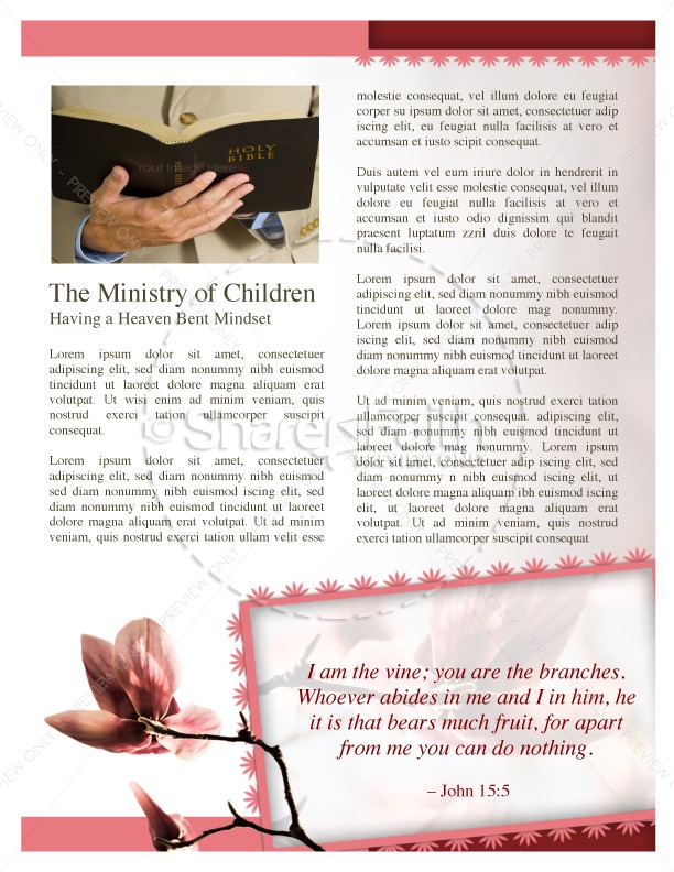 Flower Newsletter Template for Church | page 3