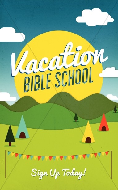 Vacation Bible School Bulletin Design Thumbnail Showcase
