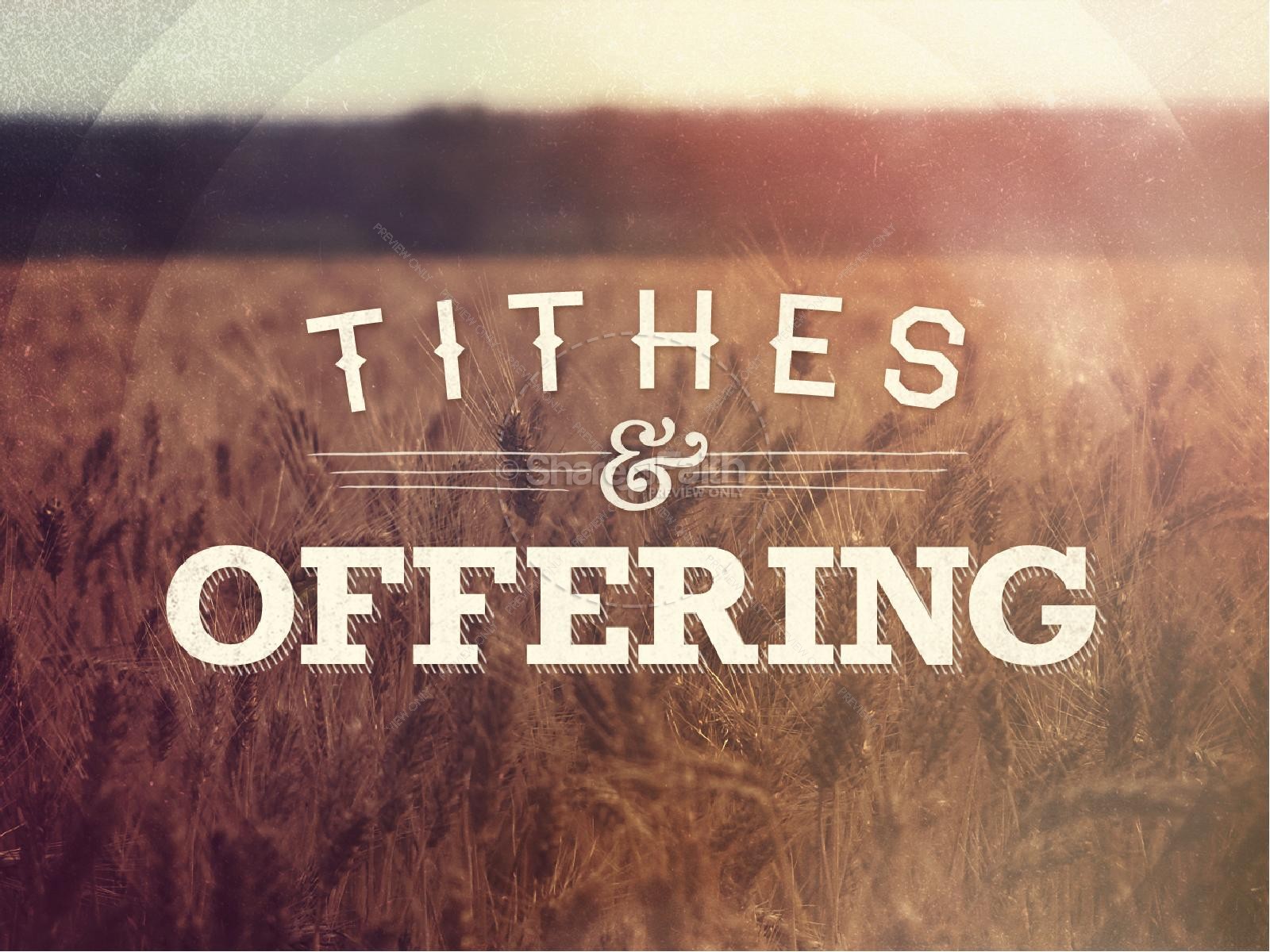 Tithes and Offering Sermon PowerPoint for Church Thumbnail 1