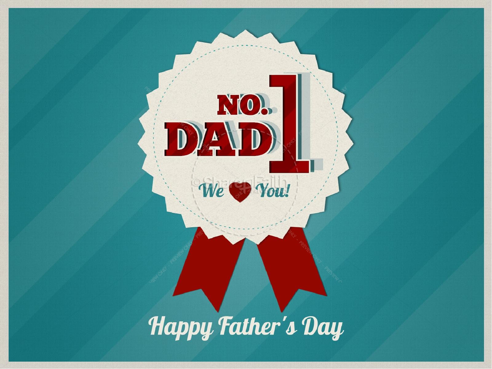 Fathers Day PowerPoint Template for church Thumbnail 1
