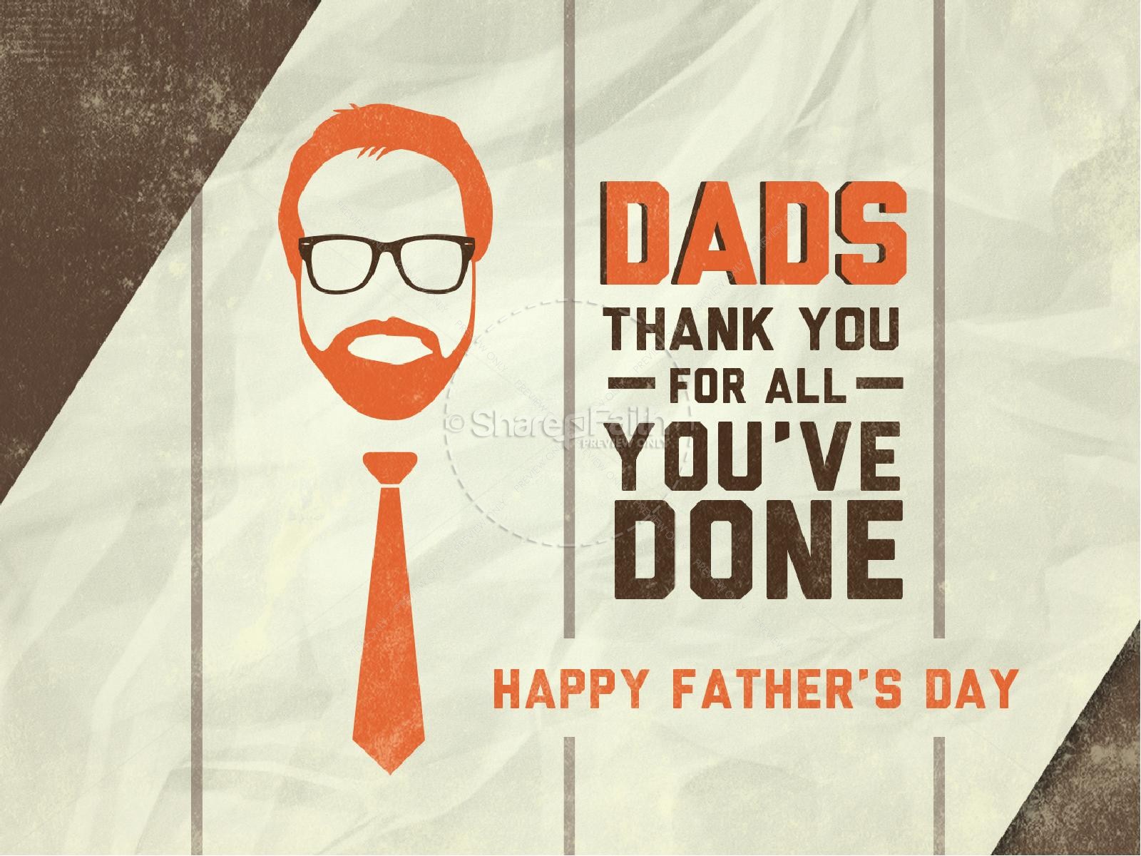 Fathers Day Thank You Dad PowerPoint Template