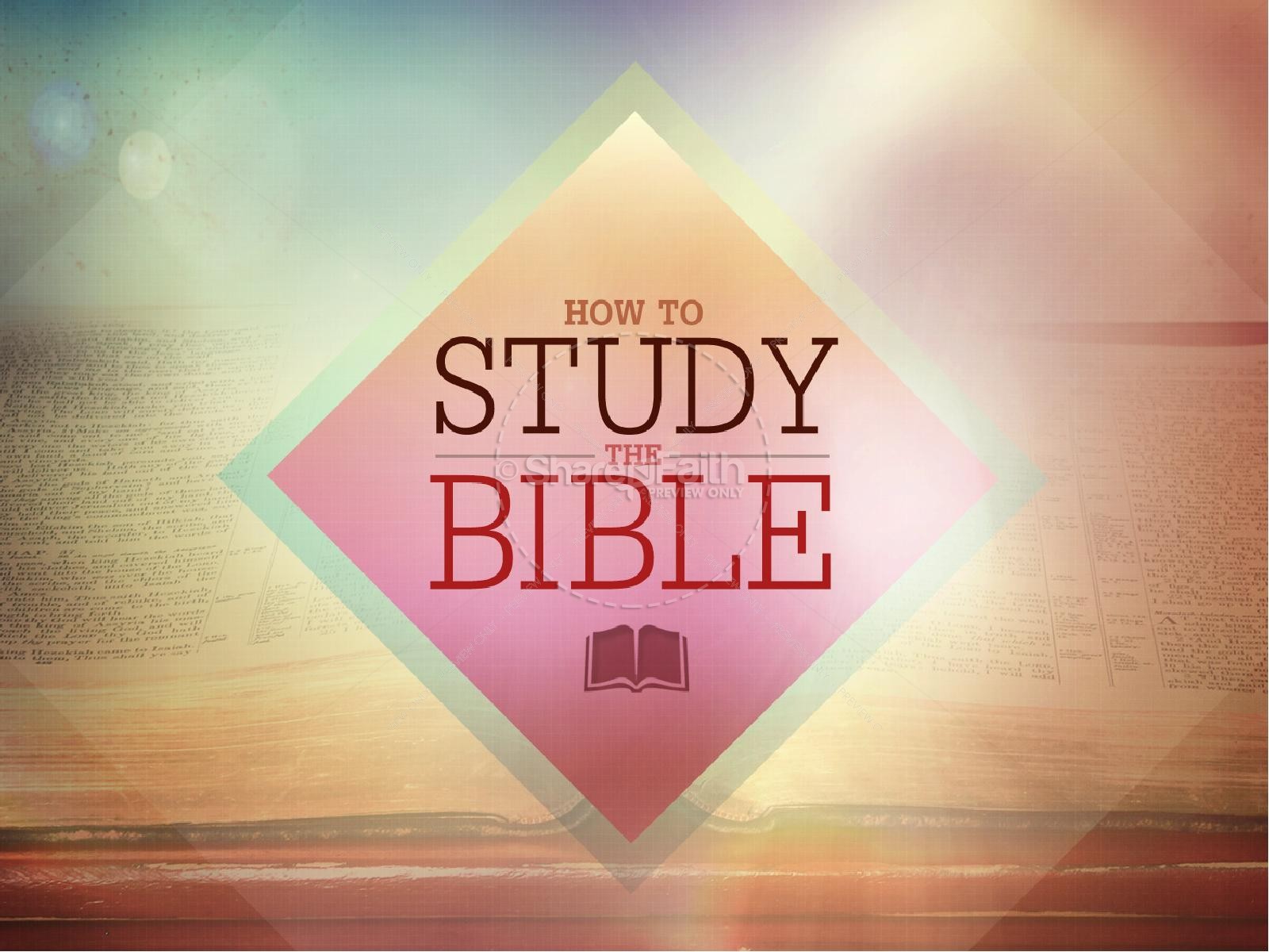How to Study the Bible Power Point Template