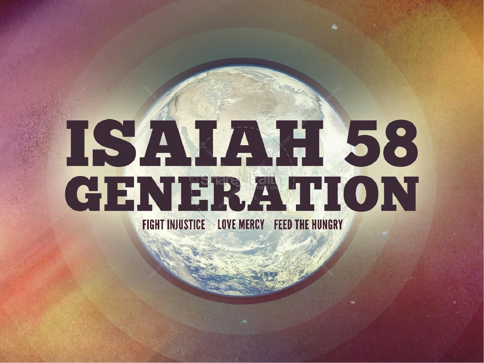 Isaiah 58 Generation Christian Mission PowerPoint for Church