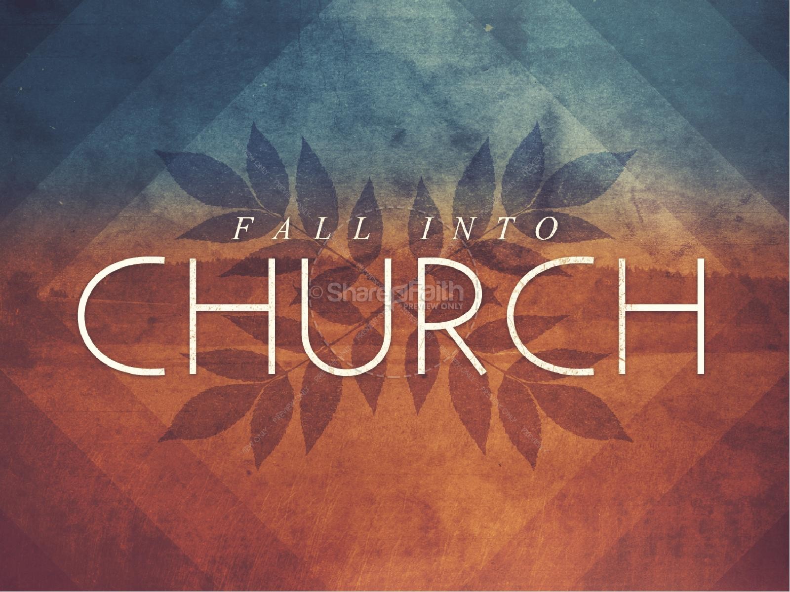 Fall Into Church Power PowerPoint Autumn Graphics Thumbnail 1