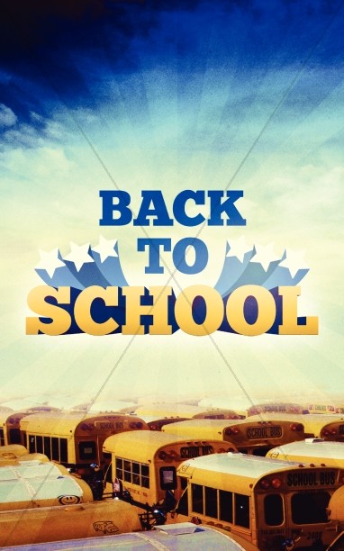 Back to School Yellow Bus Graphics Bulletin Cover Thumbnail Showcase
