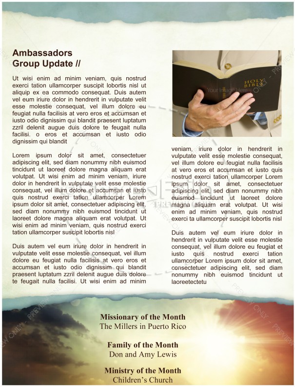 Sun Rays and Clouds Newsletter Template | page 4