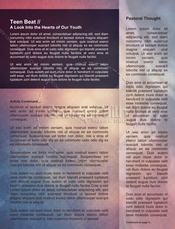 Define Church Newsletter Template | page 2
