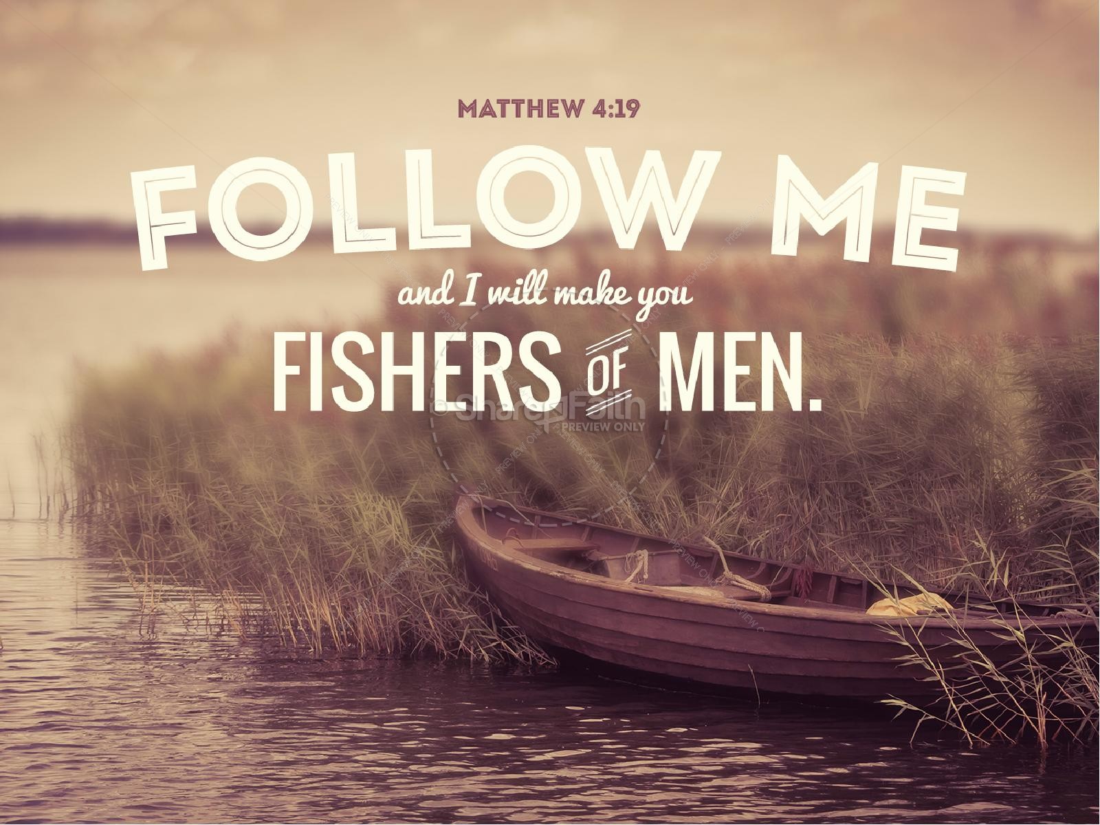 Come Follow Me Fishers Of Men Sermon PowerPoint Thumbnail 1