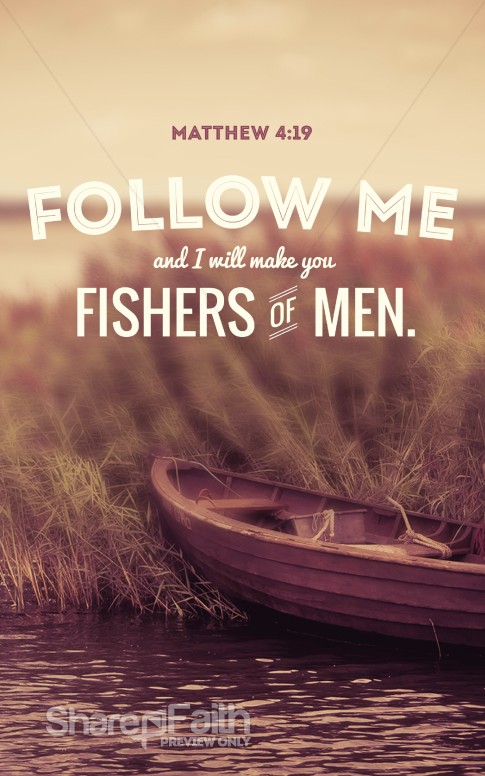 Fishers of Men Matthew 4:19 | Sermon Bulletin Covers