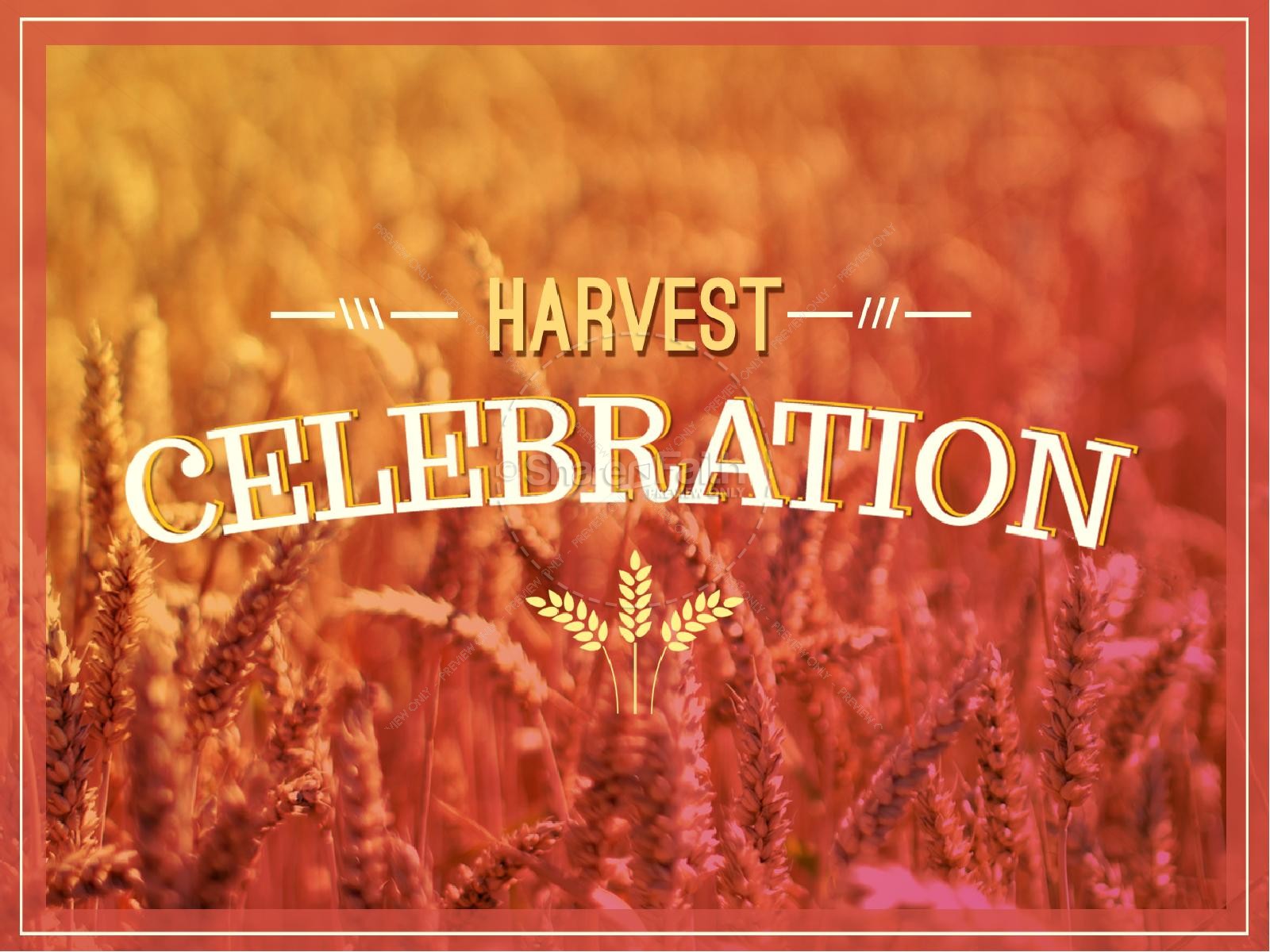 Church Harvest Celebration PowerPoint Thumbnail 1