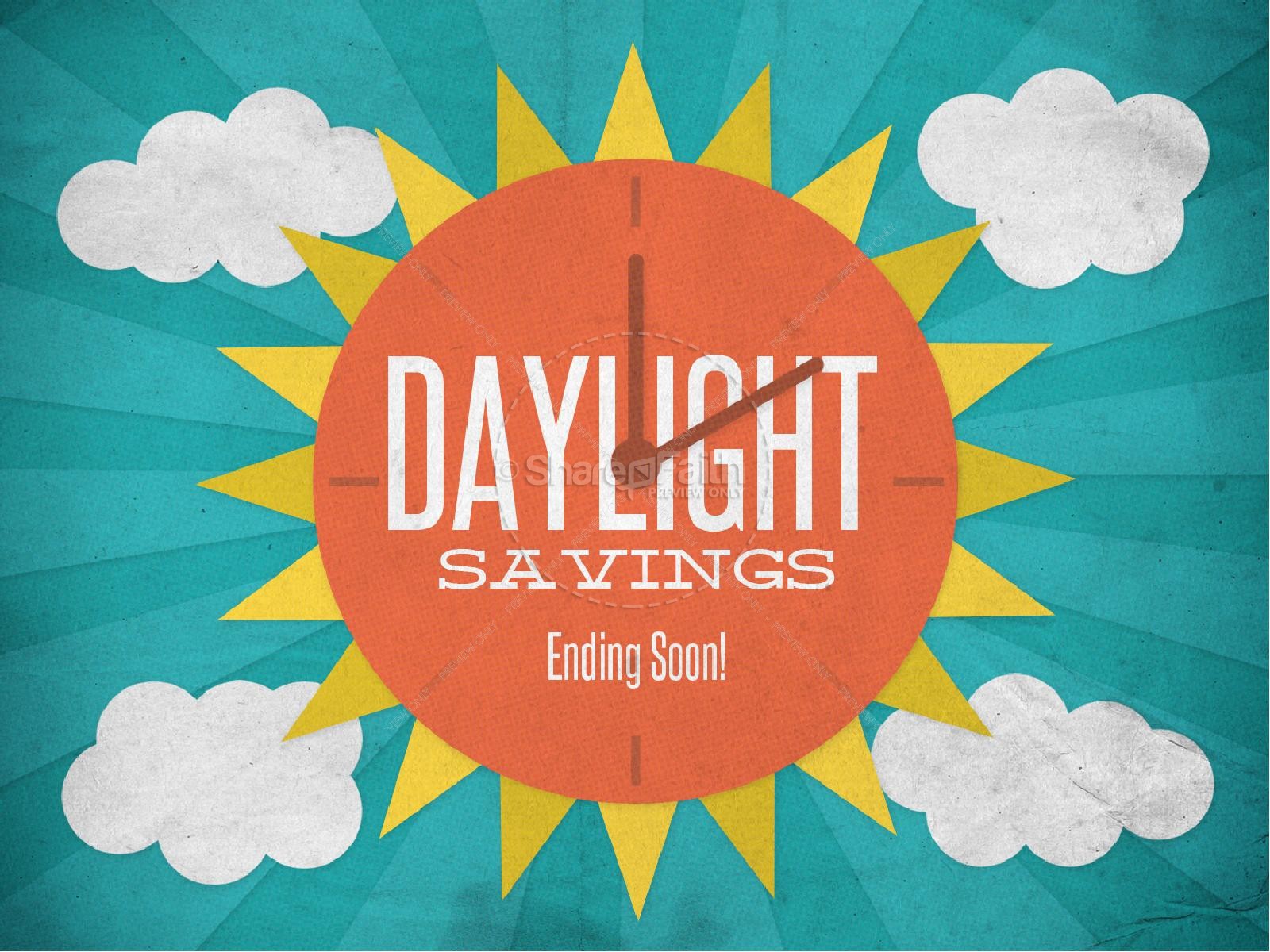 Daylight Savings Time Ending PowerPoint Slides Thumbnail 1