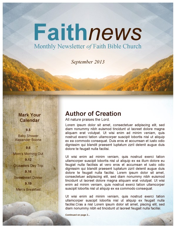 short stories for church newsletters