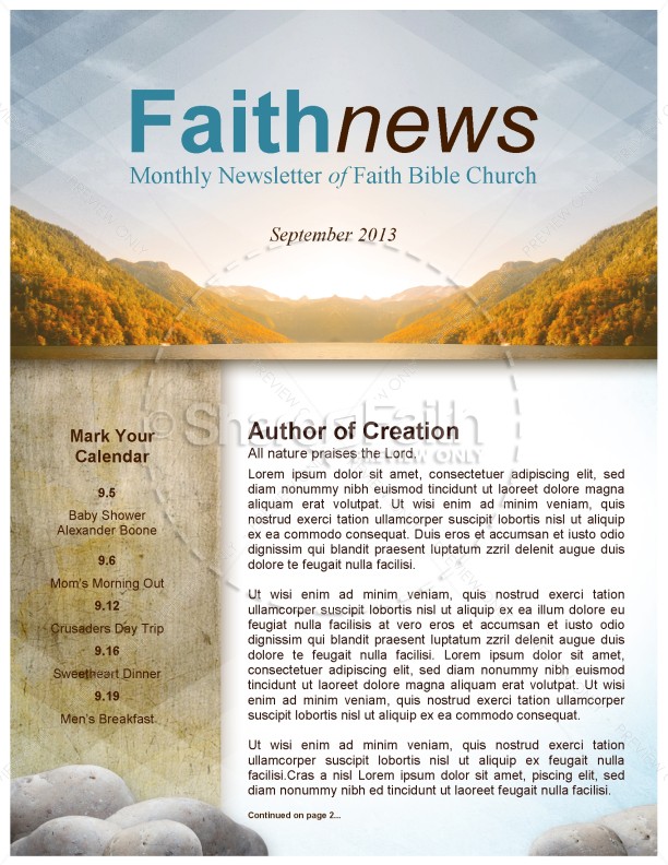 My Soul Rejoice Church Newsletter Thumbnail Showcase