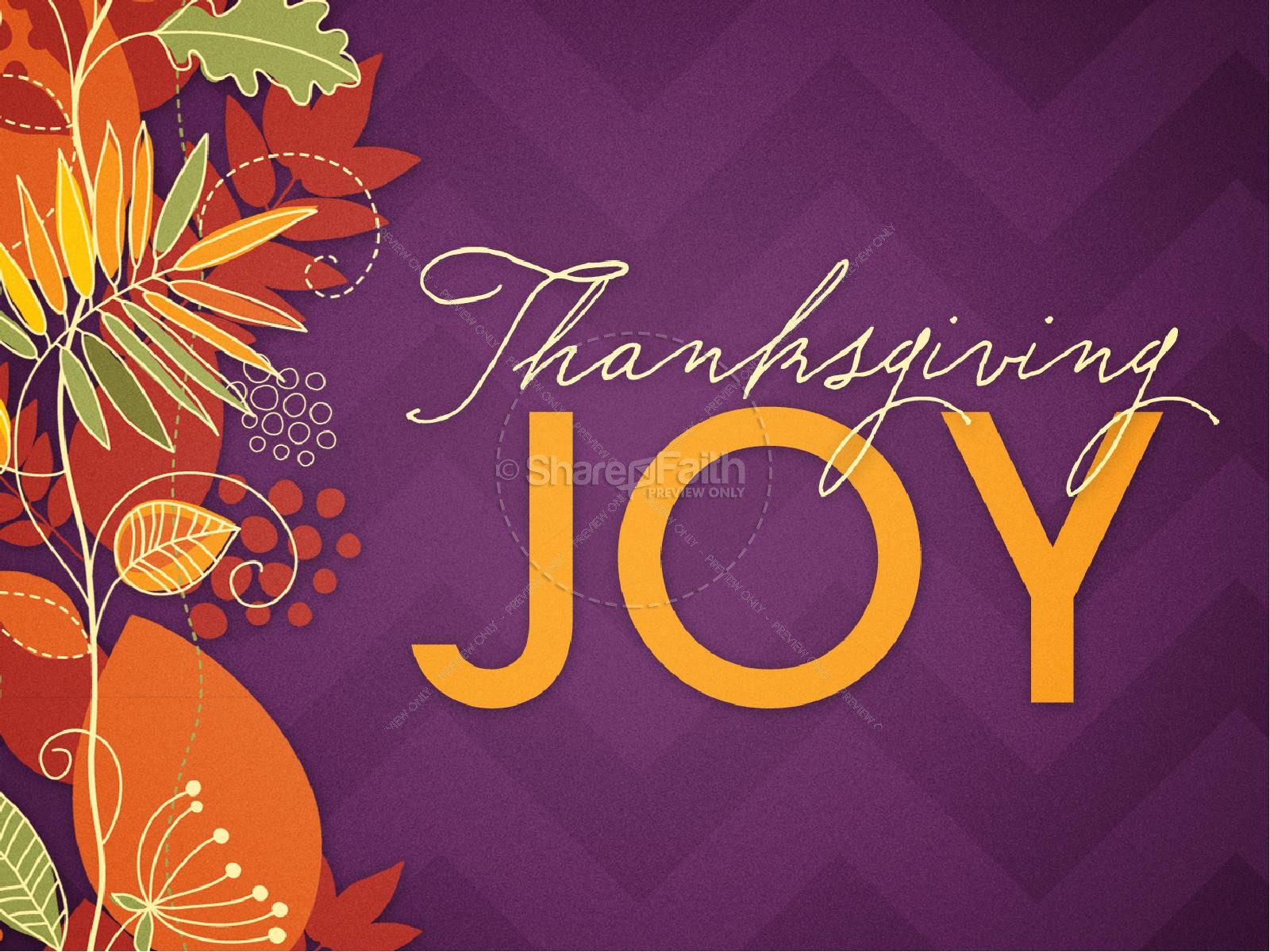 Thanksgiving Joy Religious PowerPoint Thumbnail 1