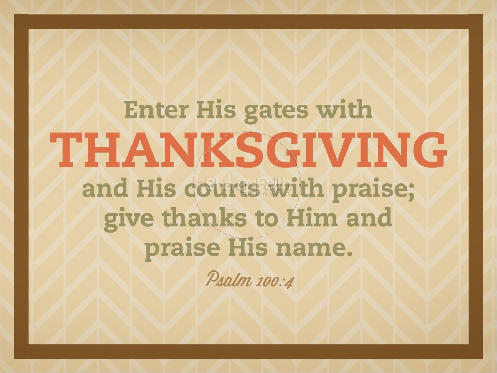 Psalm 100 Thanksgiving Church PowerPoint Thumbnail 3