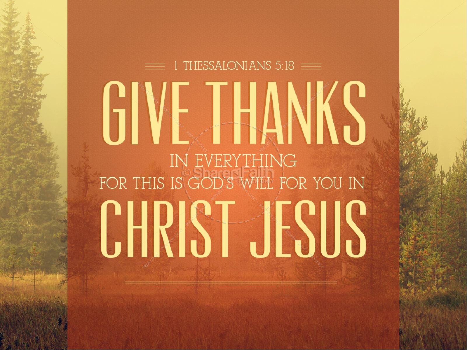 In Everything Give Thanks Sermon Thanksgiving PowerPoint Thumbnail 3