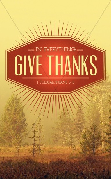 Give Thanks In Everything Church Bulletin Cover Thumbnail Showcase