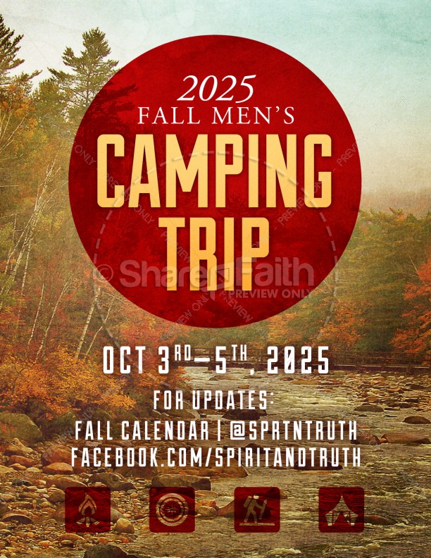 My Help Comes From You Camping Trip Ministry Flyer Thumbnail Showcase