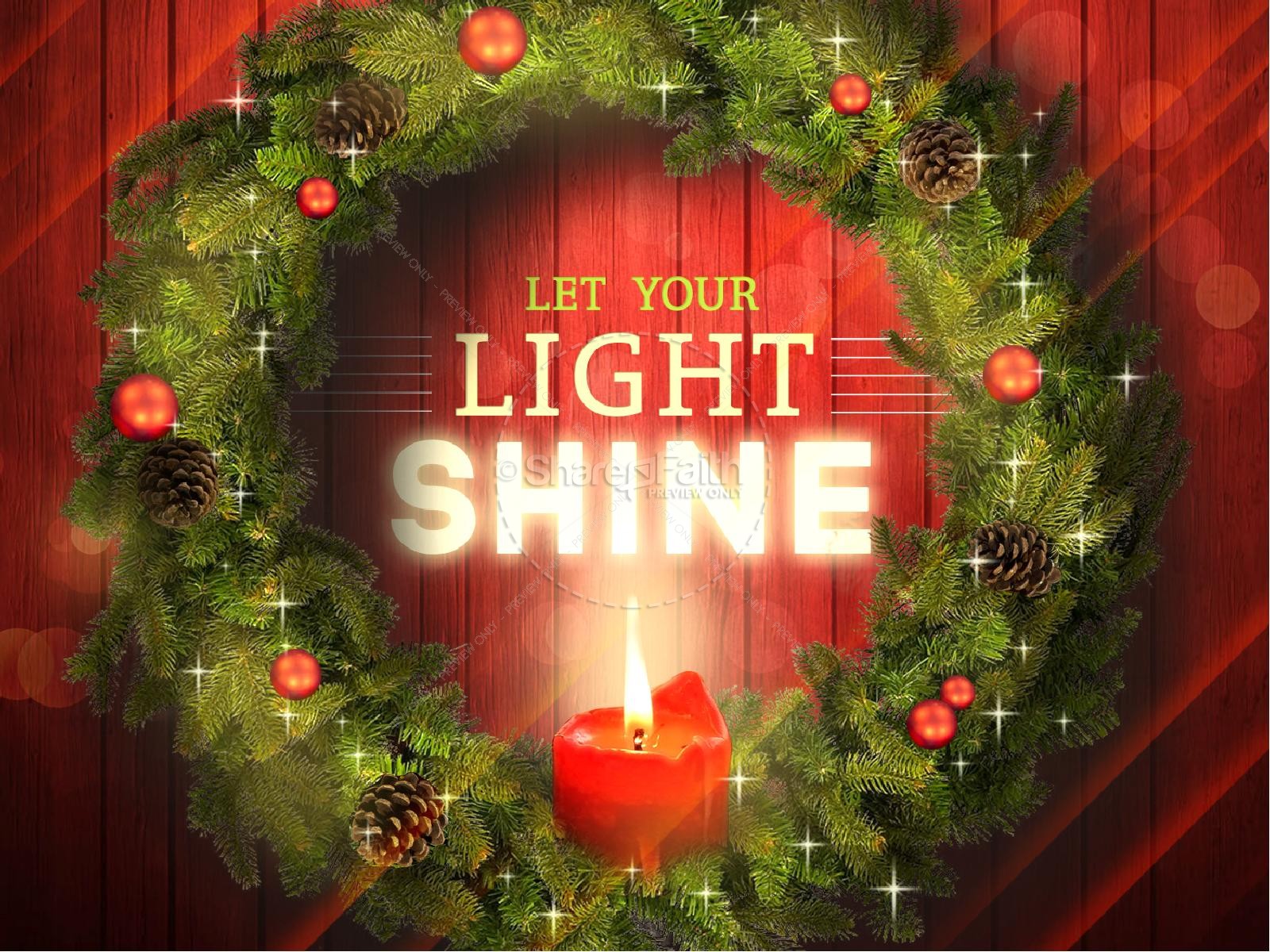 Let Your Light Shine Christmas Religious PowerPoint Thumbnail 1