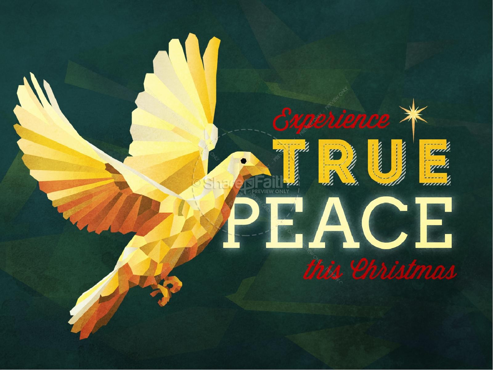 Experience True Peace Christmas PowerPoint Thumbnail 1